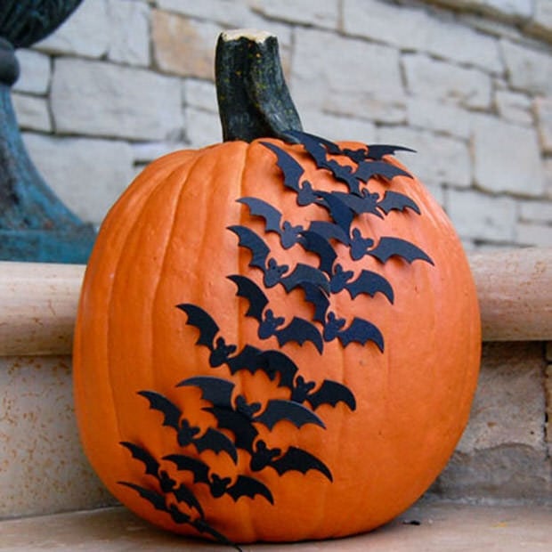 No carve bat pumpkins