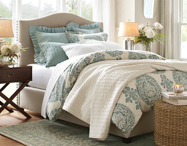Romantic layered bedroom