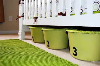 Under crib storage