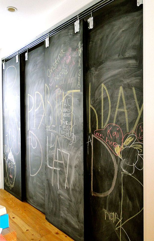Closet chalkboard paint