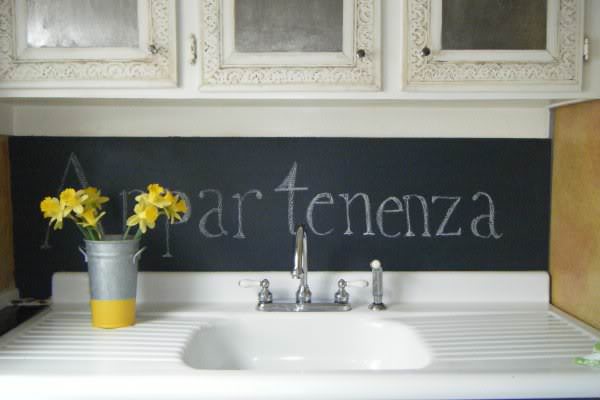Chalkboard backsplash