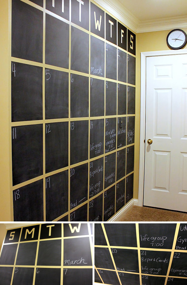 chalkboard wall calendar