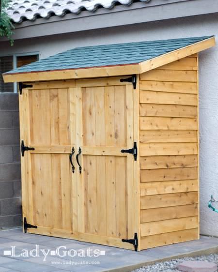 Small wooden lean to Storage Sheds