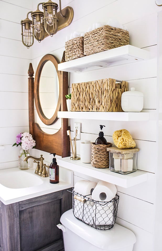 My Small Bathroom Under Sink Organization - use of walls and