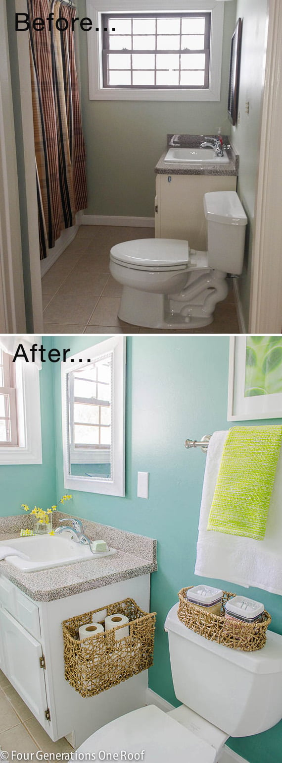 Under 200 A Small Bathroom Makeover In Just One Weekend The