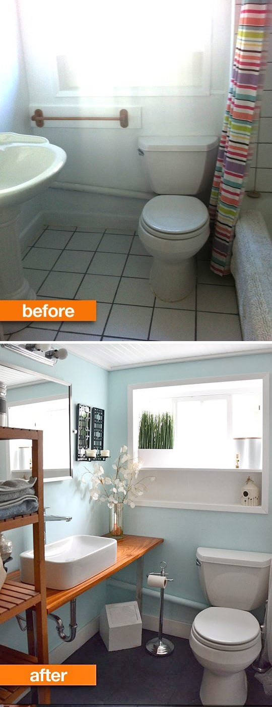 tiny bath makeovers