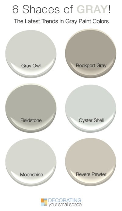 6 Shades of Grey! (Paint Colors, That Is!) Benjamin Moore