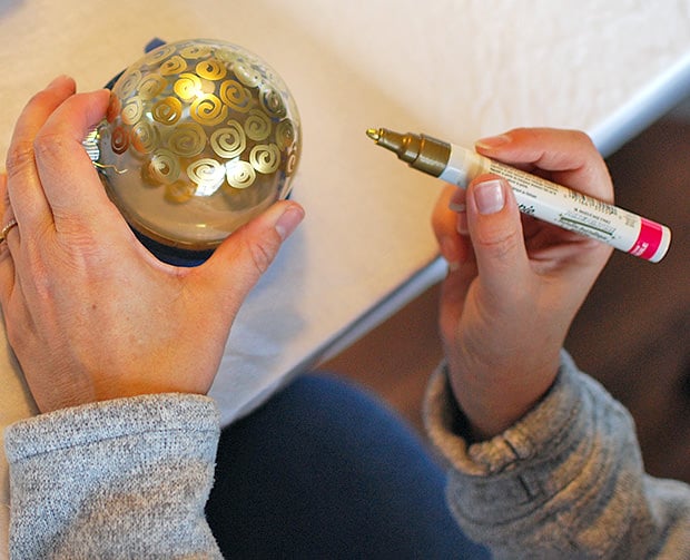Easy DIY Paint Pen Christmas Ornaments