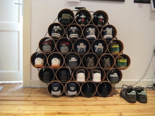 27 Stellar Shoe Storage Ideas For Small Spaces - Tiny Partments  Shoe  storage small space, Wooden shoe racks, Wooden shoe storage