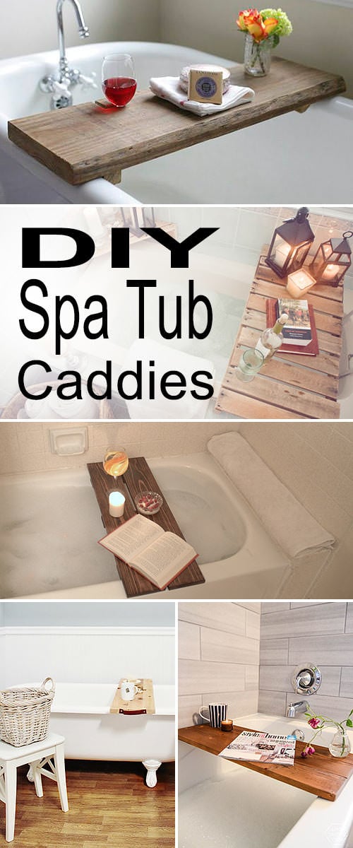 DIY Spa Tub Caddies & Bath Trays