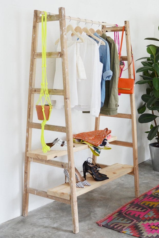 Diy clothes cheap rack wood