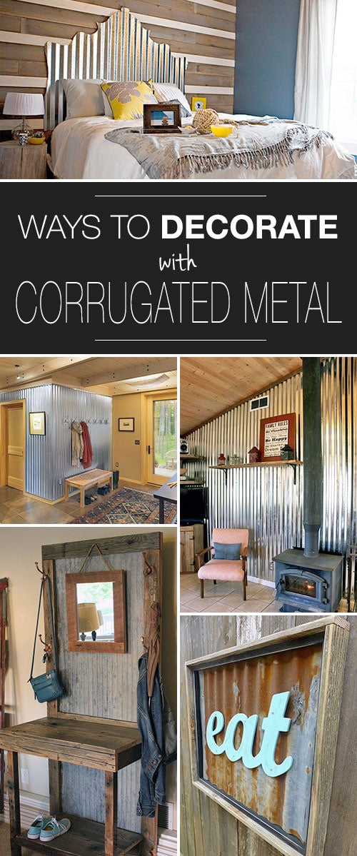 Corrogated Tin Wall Decor Ideas