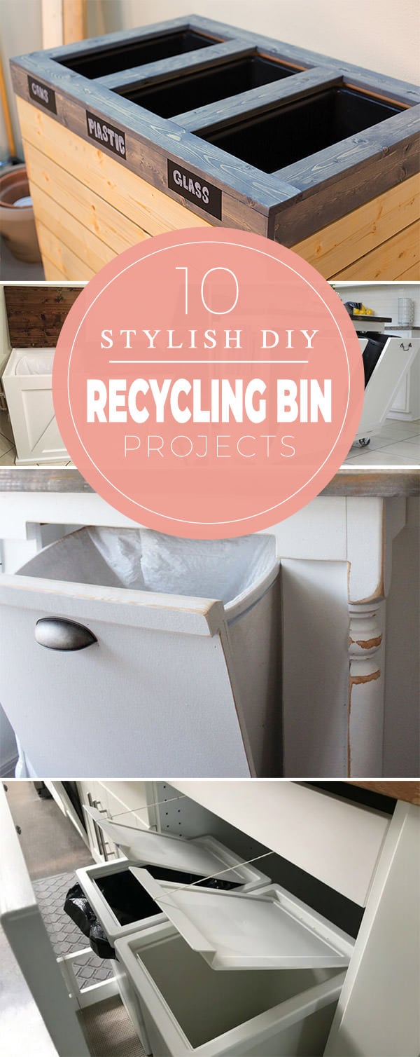 10 Stylish DIY Recycling Bin Projects
