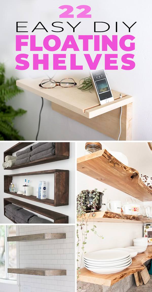 22 Easy DIY Floating Shelves OhMeOhMy Blog