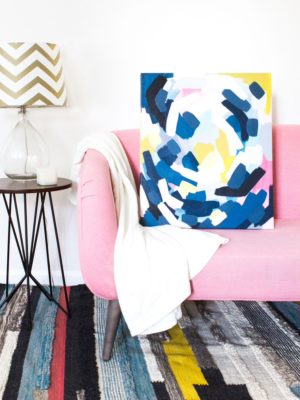 Easy DIY Paintings on Canvas : Abstract Art Ideas • OhMeOhMy Blog