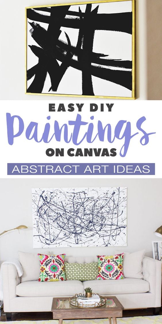 Make an easy DIY art canvas for painting - Designed Decor