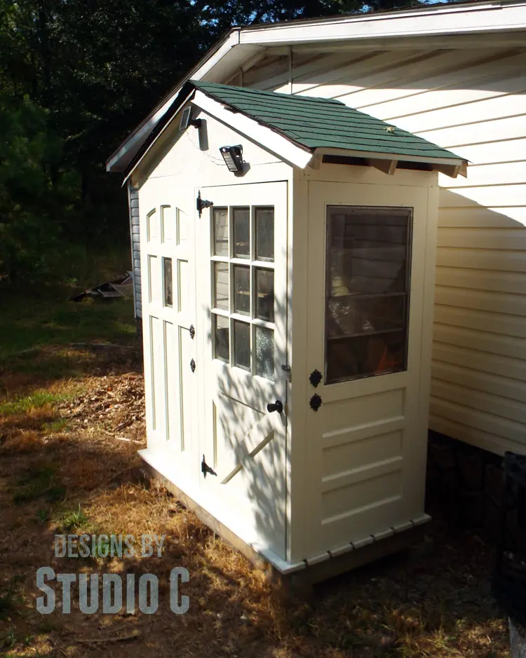 diy shed using old doors