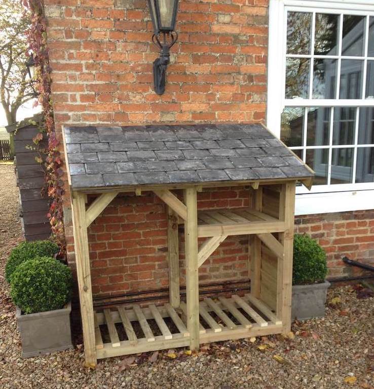 small diy garden shed open shelves