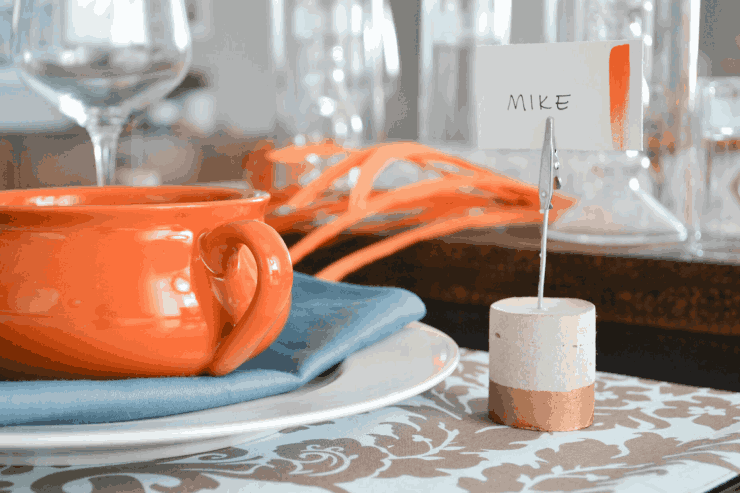concrete place card holder