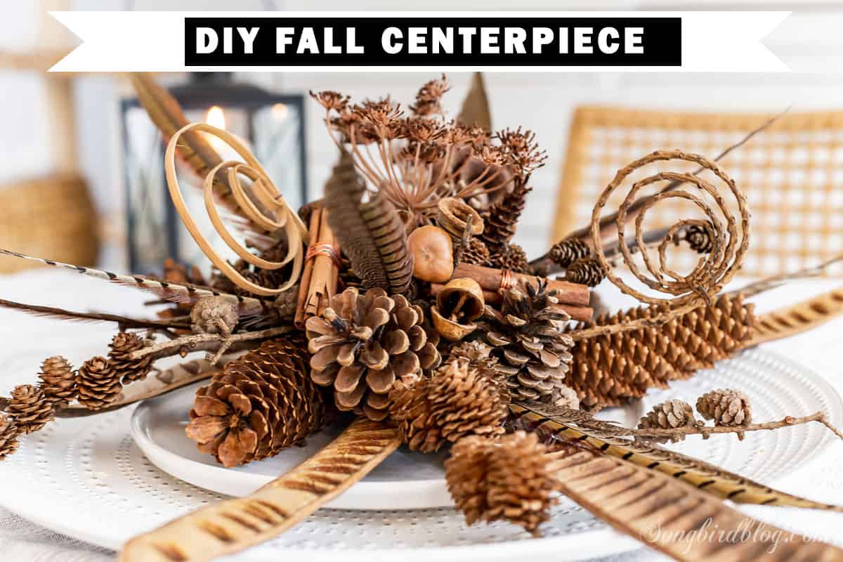 Simple Fall Pinecone Bowl Decor - A Pretty Fix