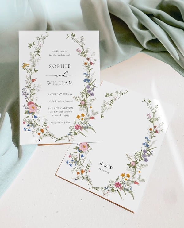 example of diy wedding invitation template