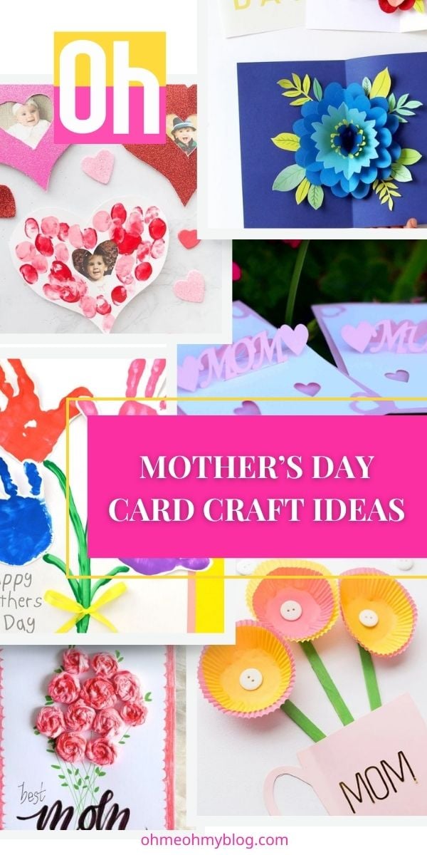 Mother's Day Card Craft Ideas Collage with pop-up flowers, handprint art and DIY floral cards