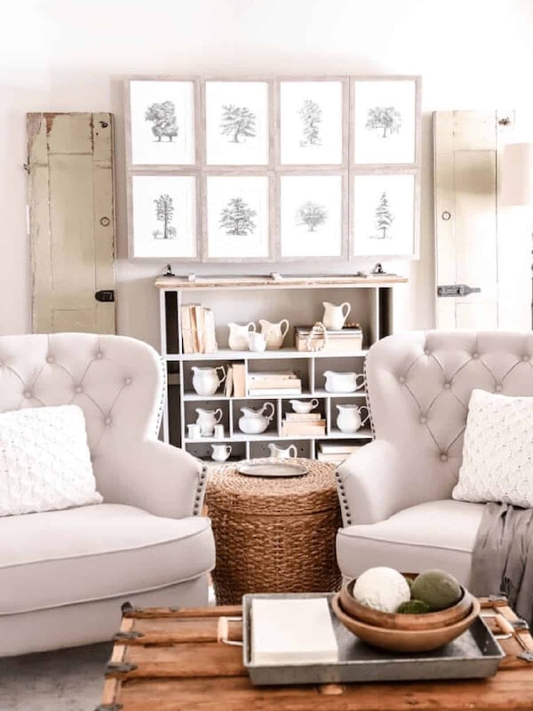 galery wall hiding a tv